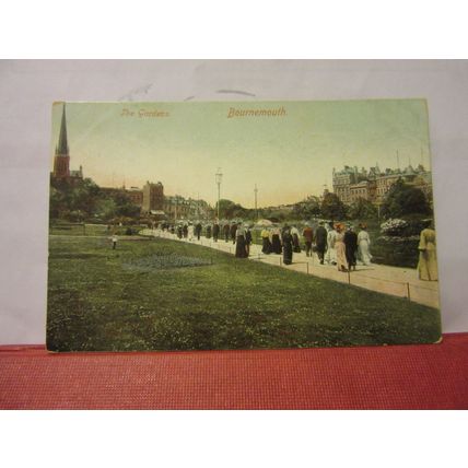 THE GARDENS, BOURNEMOUTH DORSET unused antique postcard Empire series /