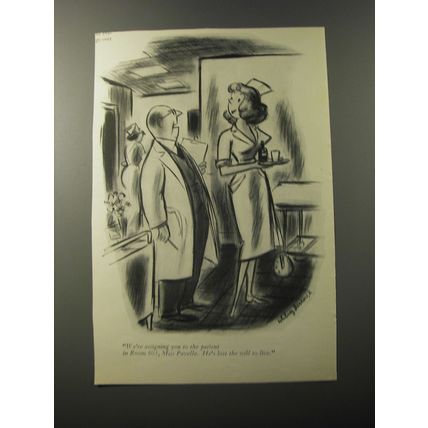 1953 Cartoon by Whitney Darrow, Jr. - We're assigning you to the patient