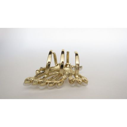 Pearl and crystal butterfly gold hair claw clip bridal clip bridal barrette