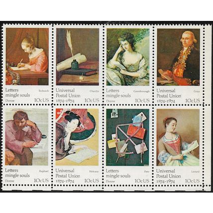 1974 Michel 1137/1144 - MNH (**) - Block of 8