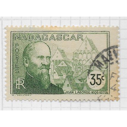 MADAGASCAR 1938 JEAN LABORDE EXPLORER PALACE TANANARIVO USED 35c