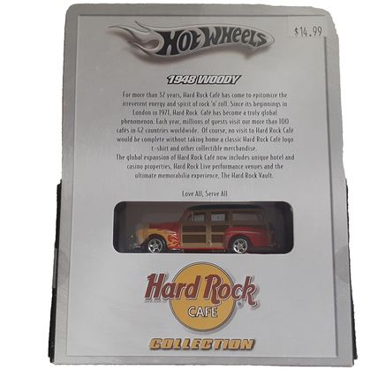 2004 Hot Wheels 1948 Woody 100% Hard Rock Cafe Limited Edition Real Riders