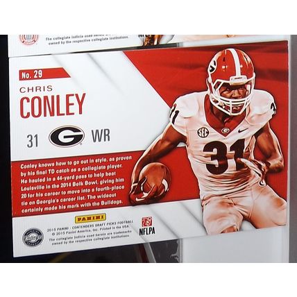 2015 Panini Contenders DP CHRIS CONLEY (Georgia/Chiefs) School Colors #29