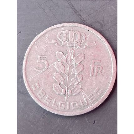 Umlaufmünze Belgien 5 Francs 1950 Belgique