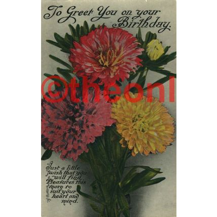To Greet You on Your Birthday, National Series Postcard