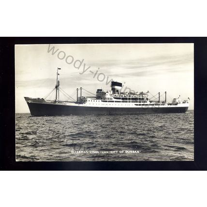 LS3160 - Ellerman Liner - City of Durban - postcard