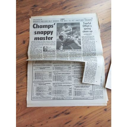 1992 Rugby League Challenge Cup Final & Ticket / newspaper – Castleford vs Wigan
