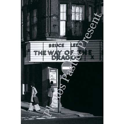 Cinema Sign 1974, Bruce Lee Film, Large Photo