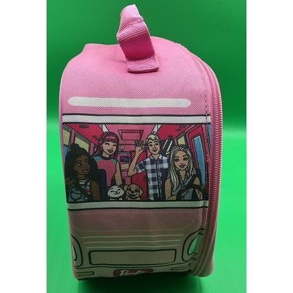 A Rare Barbie Van Shaped Bright Pink Thermos Insulated Lunch Box Cute!