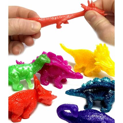 STRETCHY DINOSAUR TOYS BOYS GIRLS SQUISHIE FIDGET BIRTHDAY PARTY BAG FILLERS