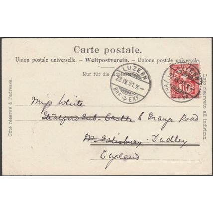 Axenstrasse und Bristenstock, 1901 - Photoglob AK