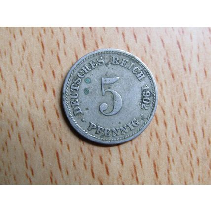 1902d 5 Pfennig Germany Empire Coin