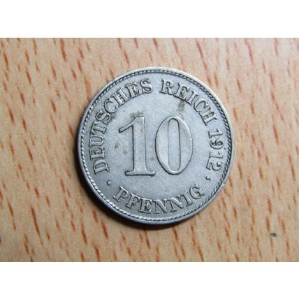 1912e 10 Pfennig Germany Empire Coin