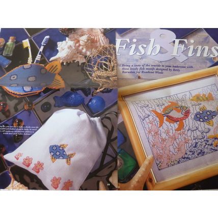 Tropical Fish Motifs Cross Stitch Chart 1995 Magazine Chart Betty Barndon
