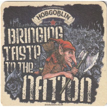 BEER MAT - WYCHWOOD BREWERY - BRINGING TASTE TO THE NATION - (Cat No 054)-(2015)