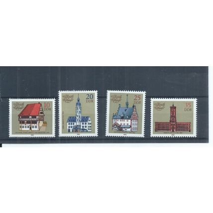 East Germany stamps. 1983 Historic Town Halls MNH SG E2492 - 2495 (AL043)