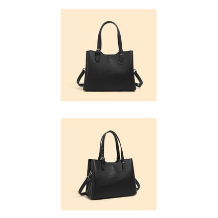 Genuine Leather Women Shoulder Crossbody Bag Black