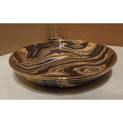 Limited Edition Vintage Agateware by Brouchet Large Trinket Dish
