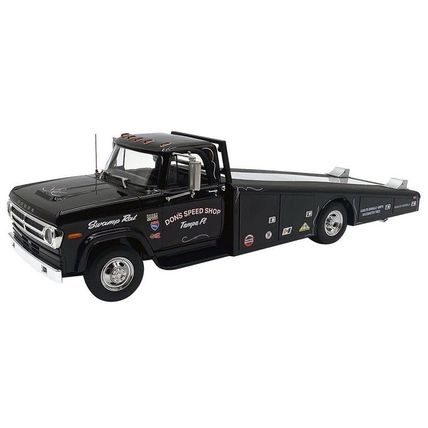 1/18 ( IT 105 ) 1970 DODGE D-300 RAMP TRUCK - " Don's Speed Shop " BLACK