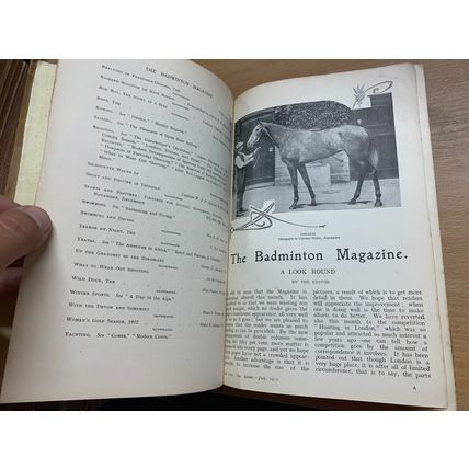 JULY TO DEC 1912 THE BADMINTON MAGAZINE SPORTS PASTIMES BOUND VOL 35 BOOK (P12)