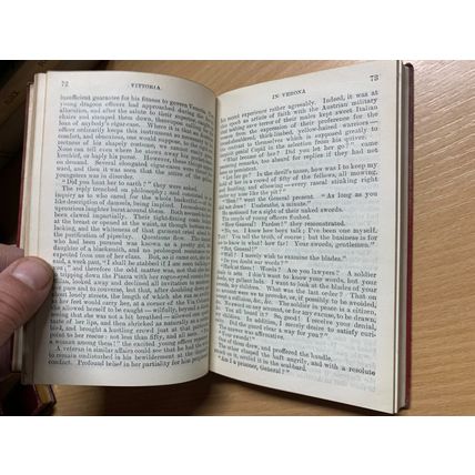 RARE* 1909 GEORGE MEREDITH "VITTORIA" FICTION LEATHER BOOK (P3)