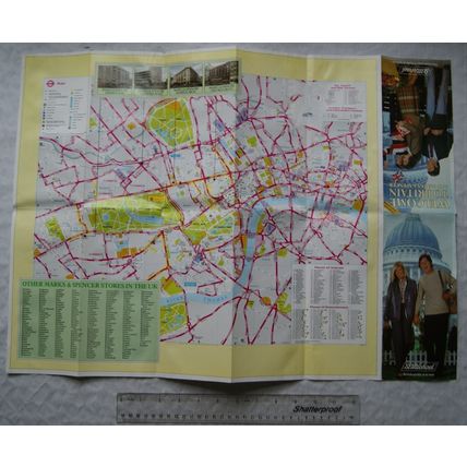 1981 Welcome to Britain & Marks & Spencer - London map & fashion