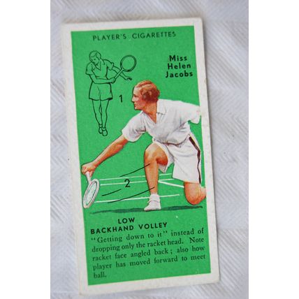 1936 Players Tennis No. 34 Low Backhand Volley, Miss Helen Jacobs