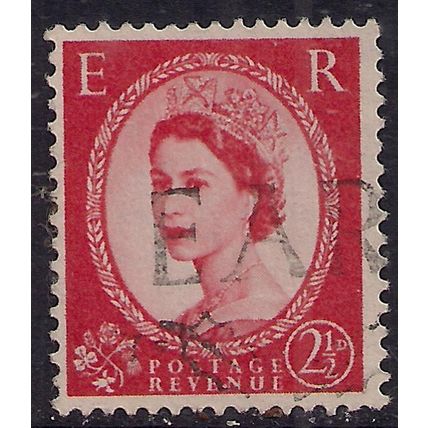 GB 1957 QE2 2 1/2d Red Wilding type 2 Wmk 165 SG 544b. ( H1034 )