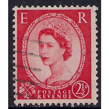 GB 1957 QE2 2 1/2d Red Wilding type 2 Wmk 165 SG 544b. ( H1102 )