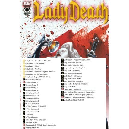 4 DVDROMS Chaos Comics Collection, Lady Death comics ,Evil Ernie and KISS