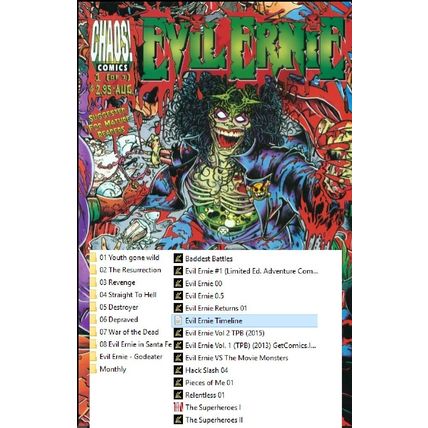 4 DVDROMS Chaos Comics Collection, Lady Death comics ,Evil Ernie and KISS
