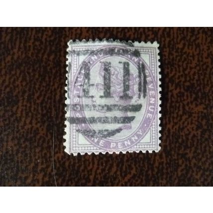 1881 GB Queen Victoria SG172 1d lilac used stamp Kendal 411 duplex numeral 6