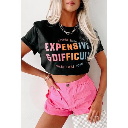 Black EXPENSIVE&DIFFICULT Graphic Tee