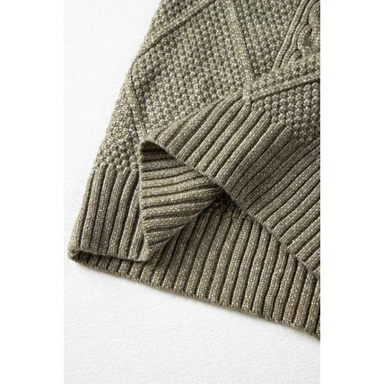 Mist Green Cable Knit Drop Shoulder Loose Fit Sweater Dress