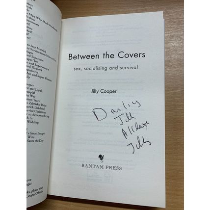 SIGNED COPY* 2020 JILLY COOPER "BETWEEN THE COVERS" HARDBACK BOOK (P3)