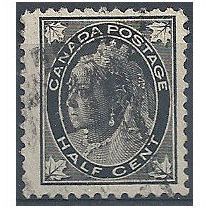 Canada 1897 SG141 1/2c Grey-Black Fine Used.