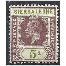 Sierra Leone 1924 SG138 5d Purple & Olive-Green Mounted Mint ..