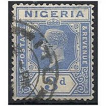 Nigeria 1921 SG23 3d Bright Blue Fine Used . .