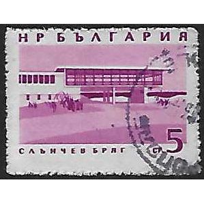 Bulgaria Mi 1371: 5 st. purple Black Sea Resorts: The Dunes Restaurant.