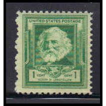 864 1c Henry Longfellow Fine MNH KA2471
