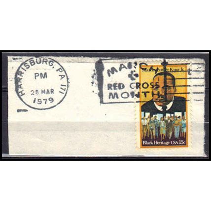 Used 1771 15c Martin L. King Harrisburg, PA. E1348