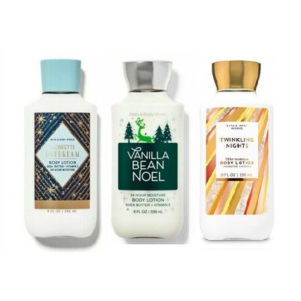 Bath & Body Works Lotion Twinkling Nights, Vanilla Bean Noel, Confetti Daydream