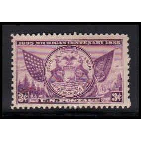 775 3c Michigan Fine MNH O0515