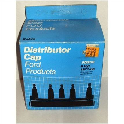 Distributor Cap - Ford, AMC 4cyl '77-'88, NOS, #FD203