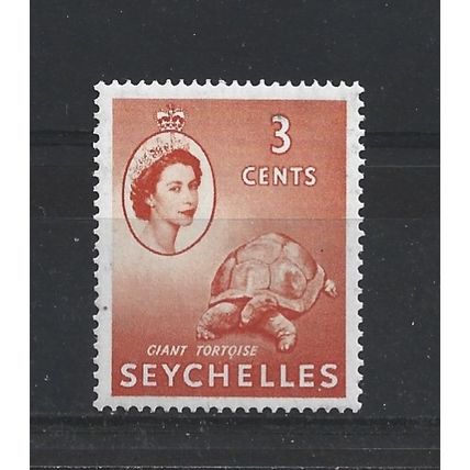 Seychelles.SG175 3c Giant Tortoise (Orange).Mounted Mint.Sep24c
