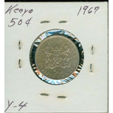 1967 KENYA 50 FIFTY CENTS NICE UNCIRCULATED COIN CLEAN