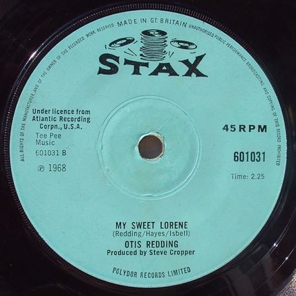Otis Redding - (Sittin' On) The Dock Of The Bay 7", Single, Sol Very Good Plus (