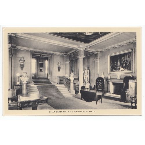 The Entrance Hall Chatsworth House Derbyshire Postcard CH7