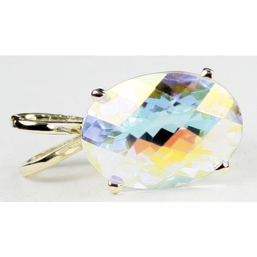 Mercury Mist Topaz, 14K Gold Pendant, P006