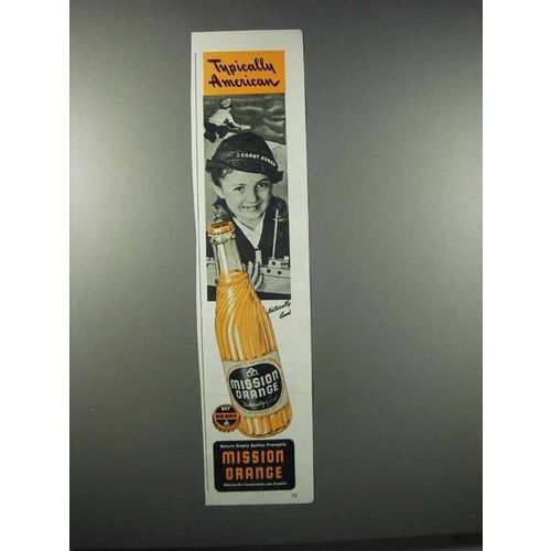 1944 Mission Orange Soda Ad - Typically American